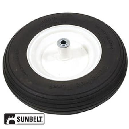Aftermarket A-B1CO95 Wheel-Ribbed, 4.8 x 4X8, Solid, White, Fits Universal Wheel Barrows A-B1CO95-AI